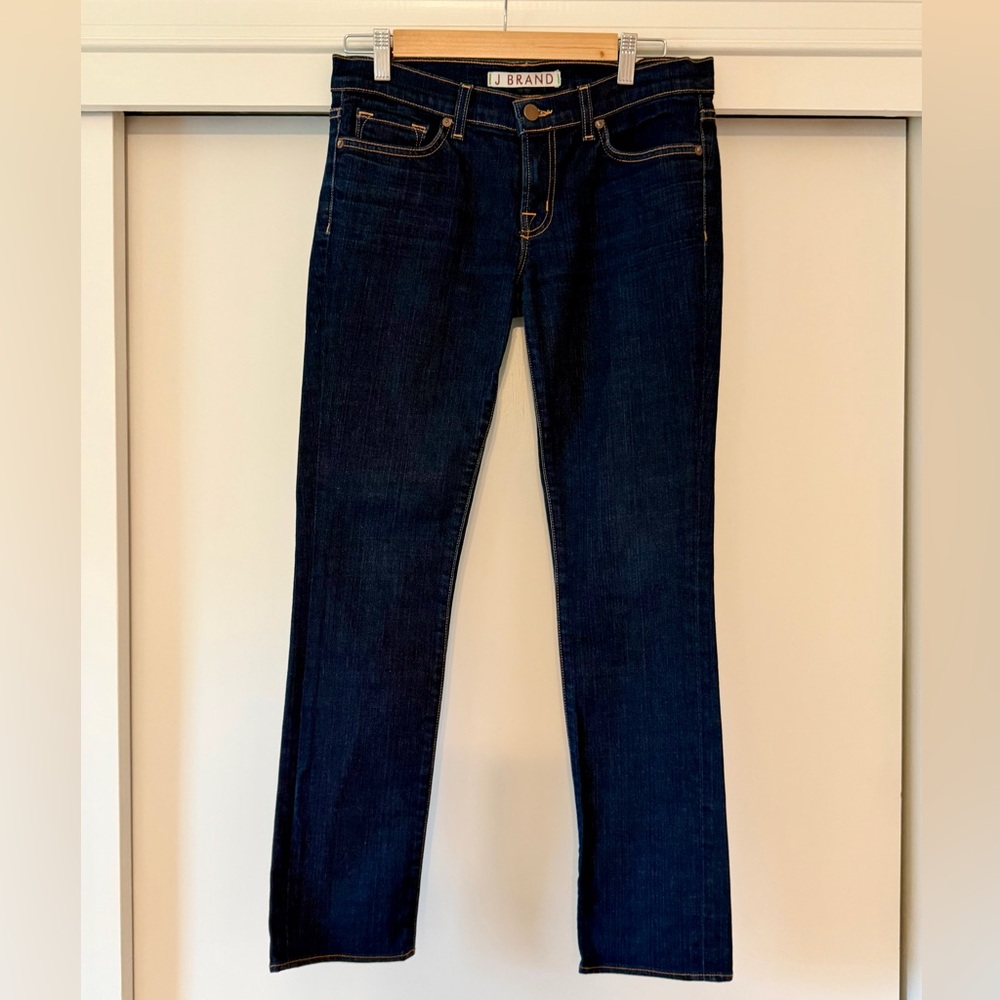 J Brand Women's Dark Indigo Straight Jeans - Size 27